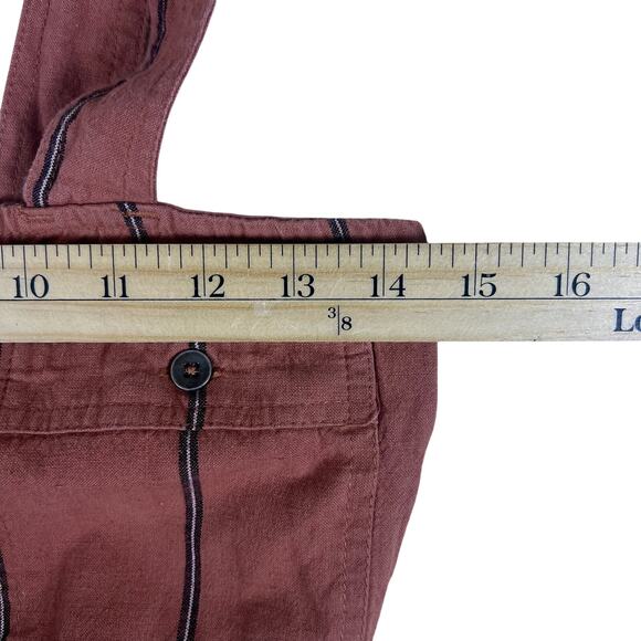 Billabong Stripe Belted Jumpsuit XS | Salmon Pink Boho Festival Romper Vacation - Picture 10 of 12